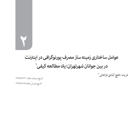 عوامل ساختاری زمینهساز مصرف پورنوگرافی در اینترنت