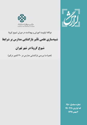 شبیه سازی علمی تاثیر بازگشایی مدارس بر شرایط شیوع کرونا در شهر تهران