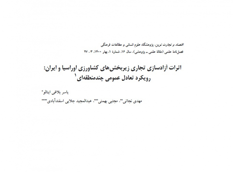اثرات آزادسازی تجاری زیربخشهای کشاورزی اوراسیا و ایران