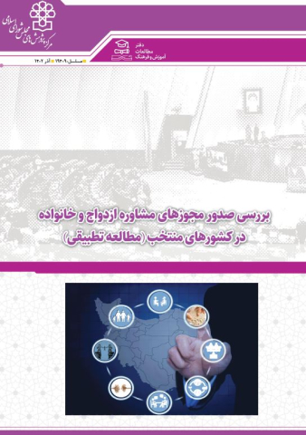 بررسی صدور مجوزهای مشاوره ازدواج و خانواده در کشورهای منتخب